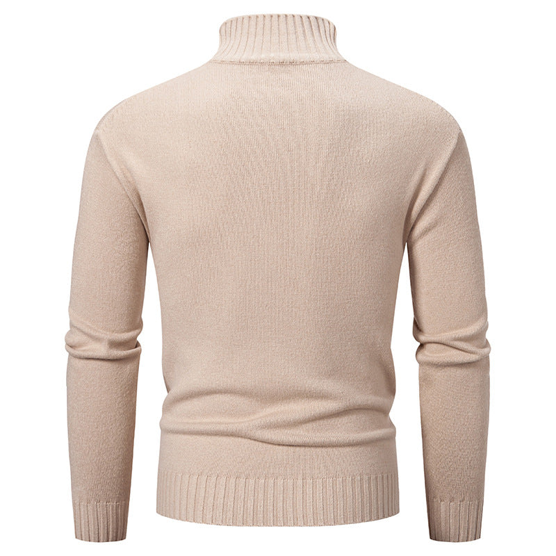 Men's turtleneck sweater made of coarse knit Skorter