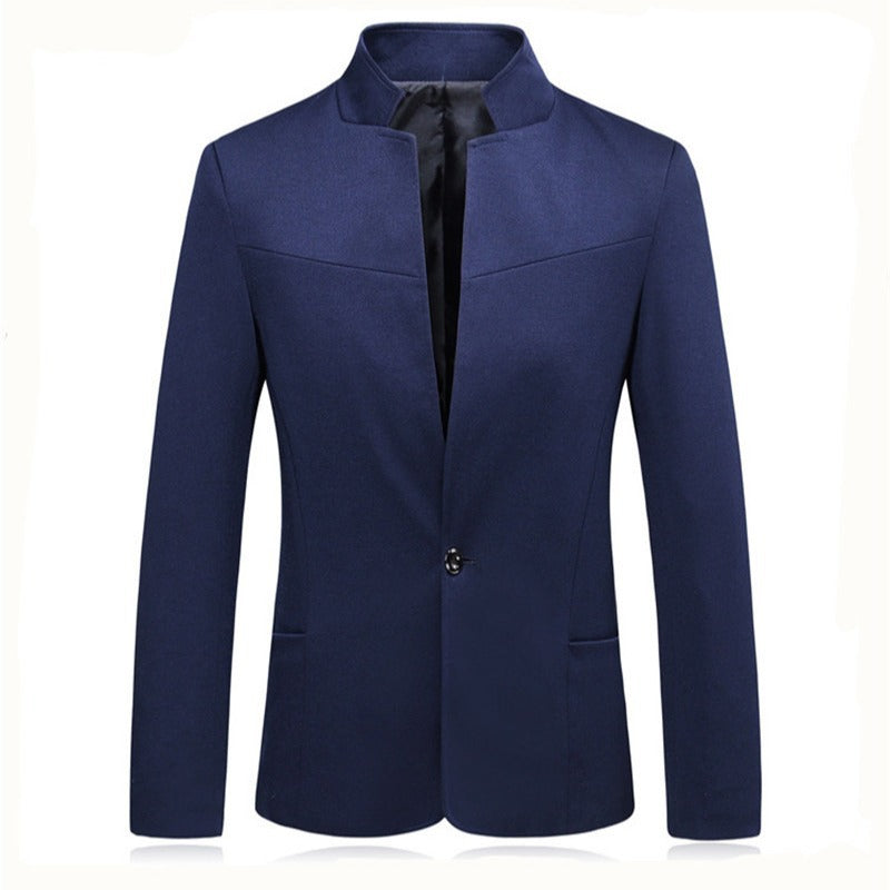 Men's modern blazer jacket with small stand-up collar Skorter