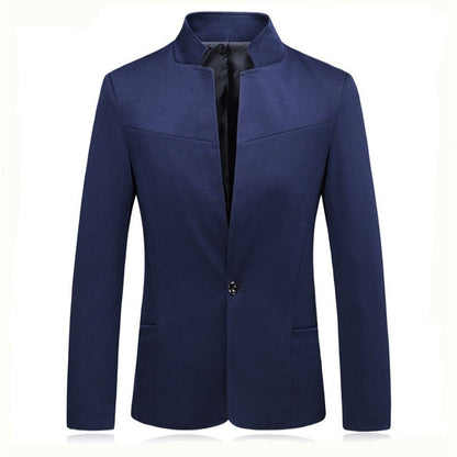 Men's modern blazer jacket with small stand-up collar Skorter