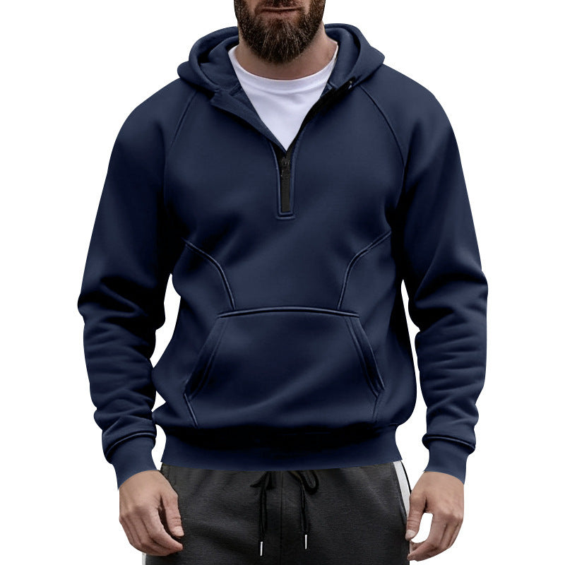 Men's sporty hoodie with modern zipper and practical pockets Skorter