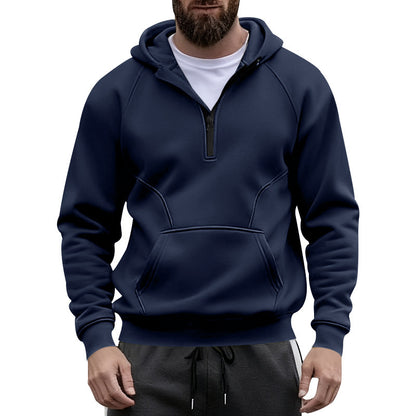Men's sporty hoodie with modern zipper and practical pockets Skorter