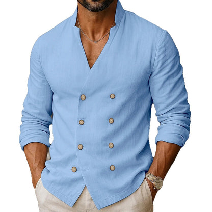 Men's stylish shirt with double button placket Skorter