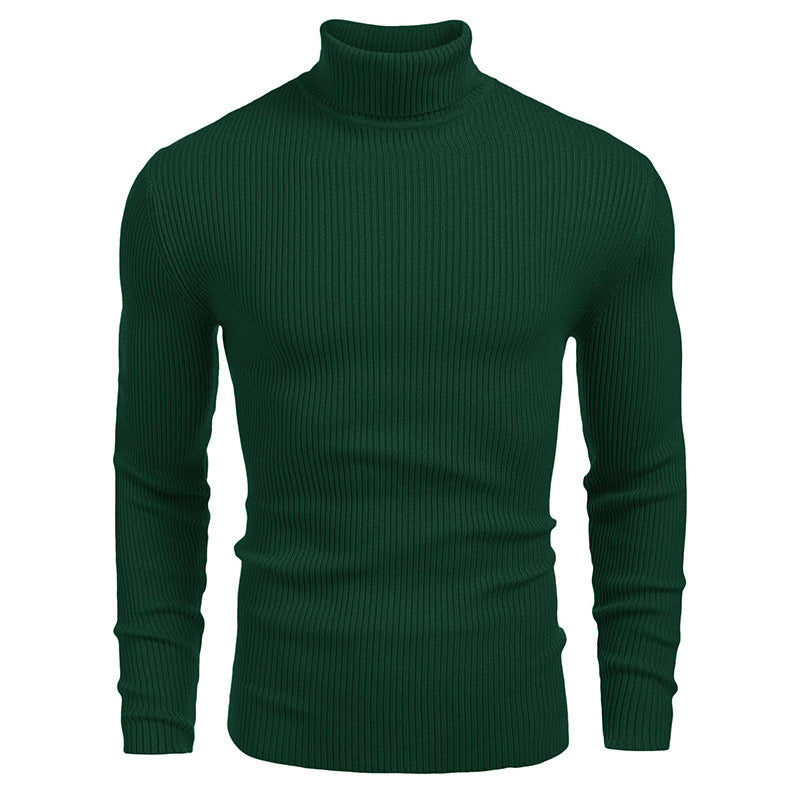 Men's turtleneck sweater made of fine rib knit Skorter