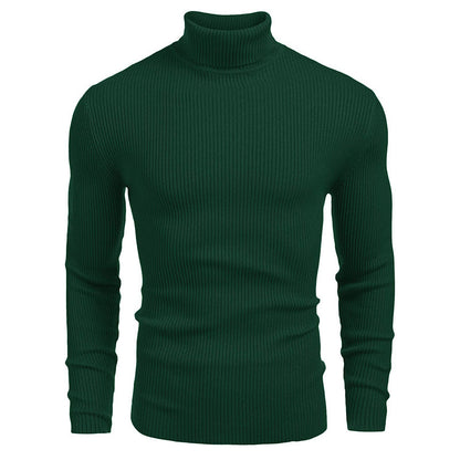 Men's turtleneck sweater made of fine rib knit Skorter