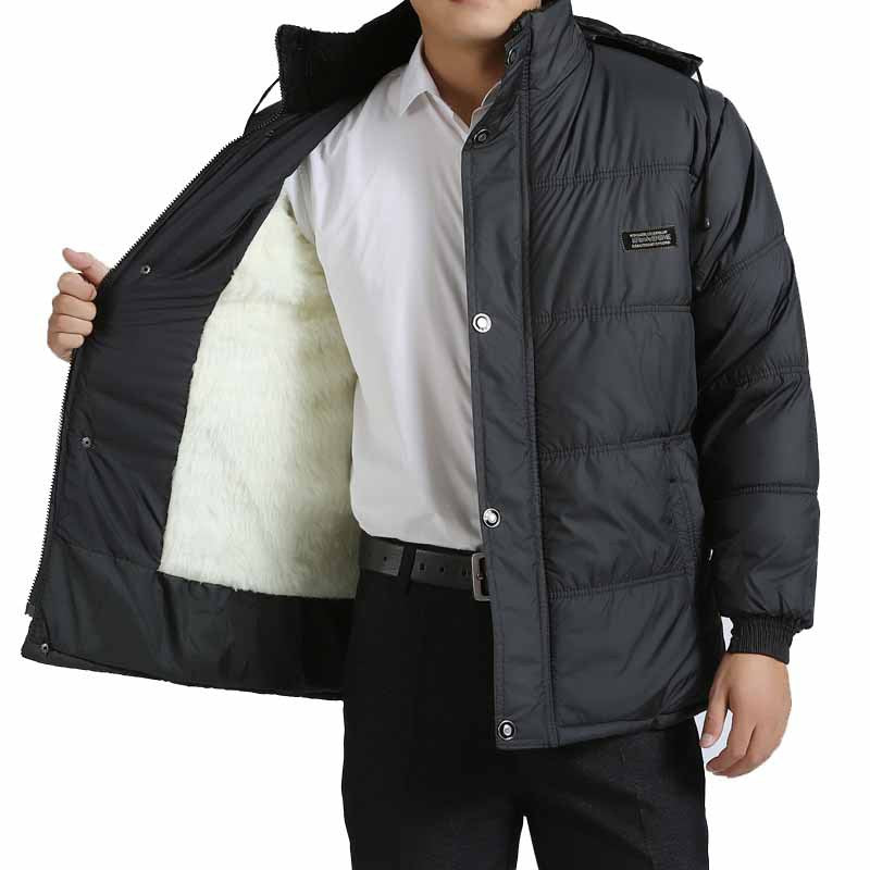 Men's stylish padded jacket with cozy inner lining and adjustable hood collar Skorter