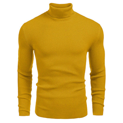 Men's turtleneck sweater made of fine rib knit Skorter