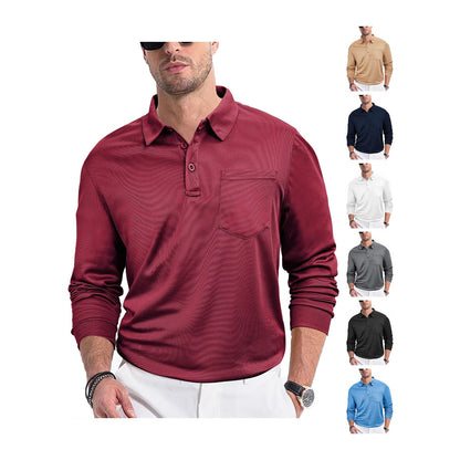 Men's polo shirt with modern structured design and practical chest pocket Skorter