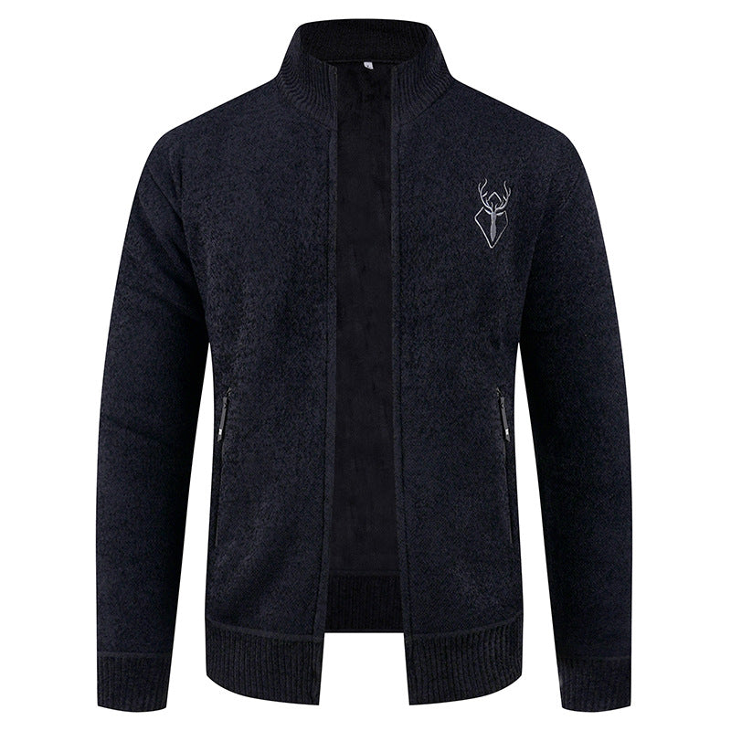 Herrkofta med hög krage och praktiska dragkedjefickor Skorter