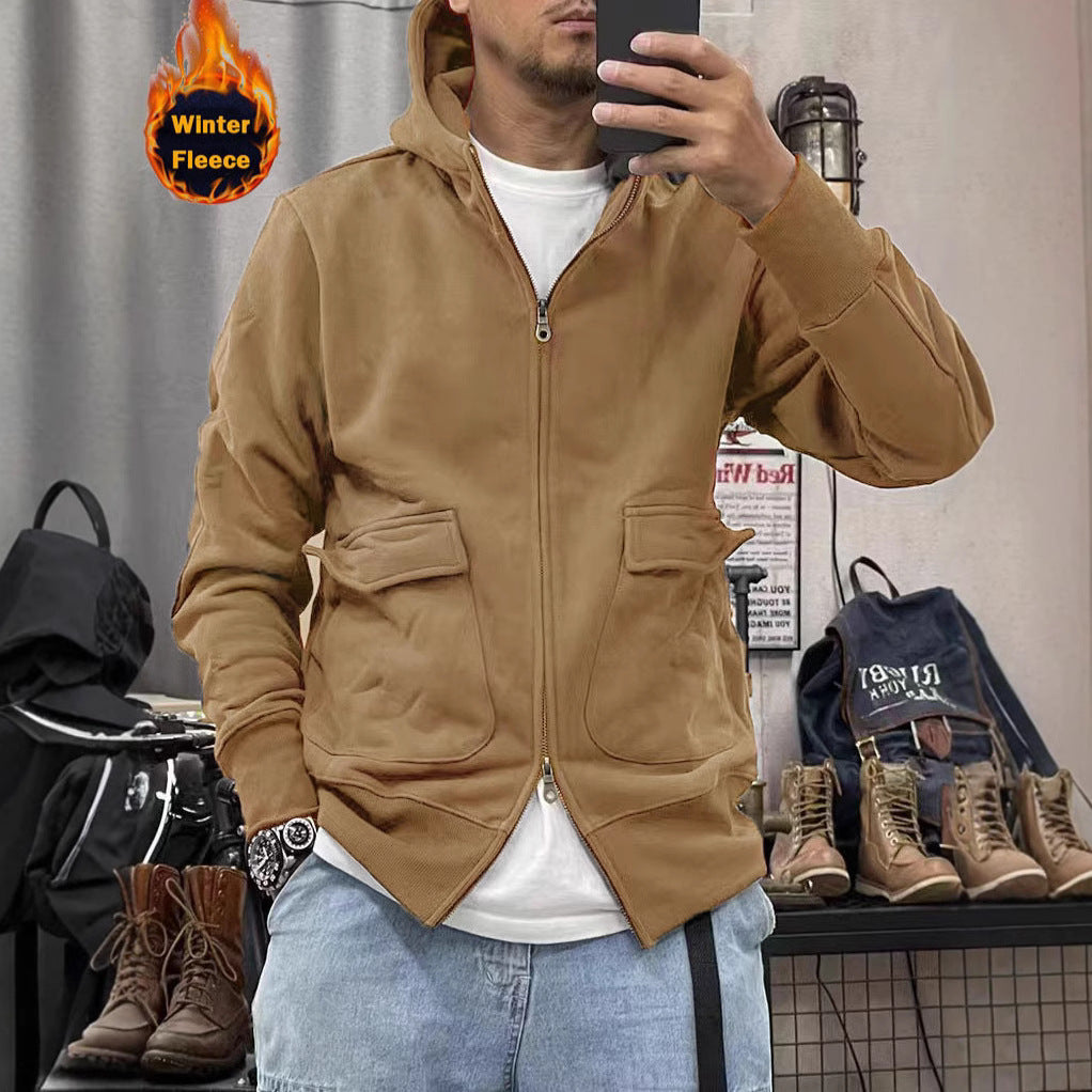 Men's warm fleece jacket with practical pockets and modern cut Skorter