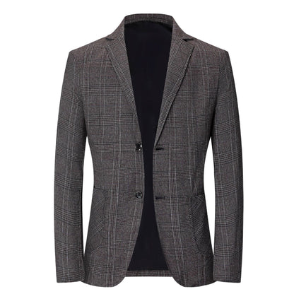 Men's stylish checkered Slim-Fit Blazer Skorter