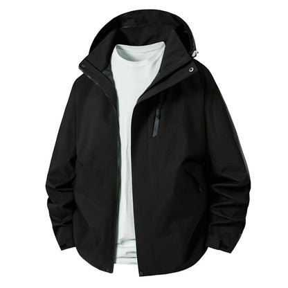 Men's technical transition jacket with adjustable hood rim Skorter