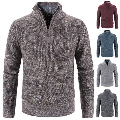 Men's stylish turtleneck sweater with elegant zipper Skorter