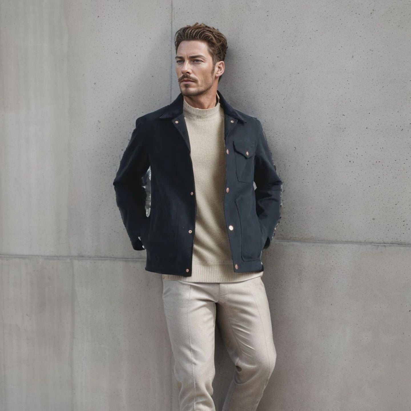 Men's timeless jacket with textured design Skorter