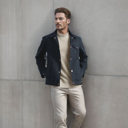 Men's timeless jacket with textured design Skorter