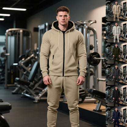Men's tracksuit with hood and practical pockets Skorter
