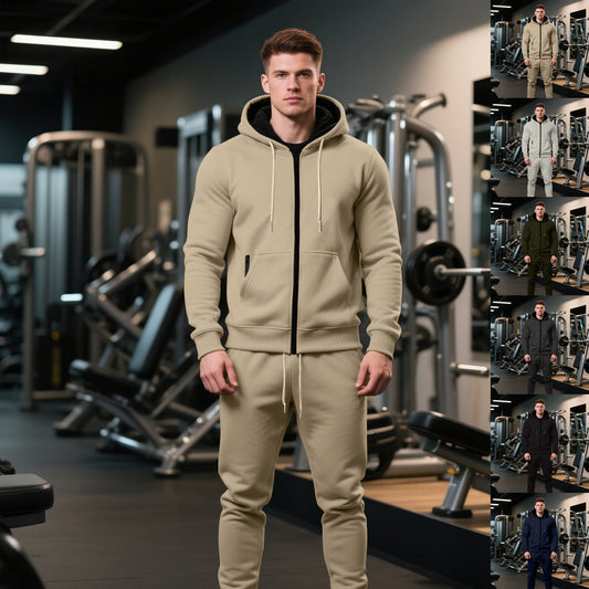 Men's tracksuit with hood and practical pockets Skorter