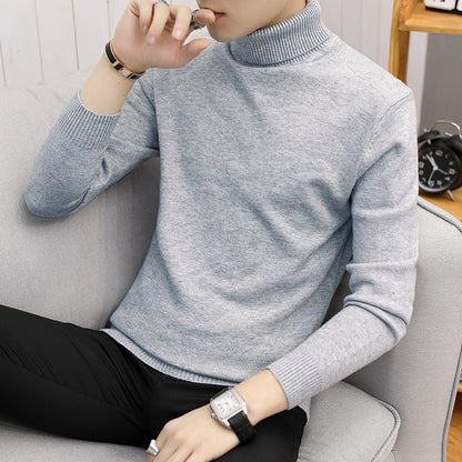 Men's stylish turtleneck sweater with fine structure Skorter
