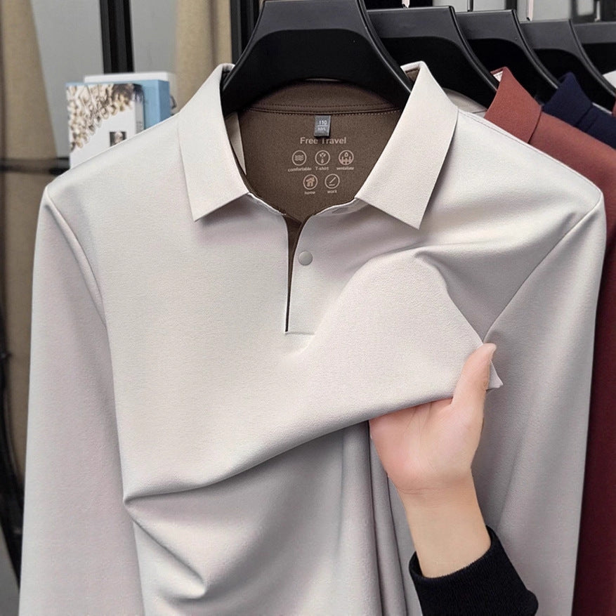 Andningsbar sportpolo för män med innovativ lättskött skorter