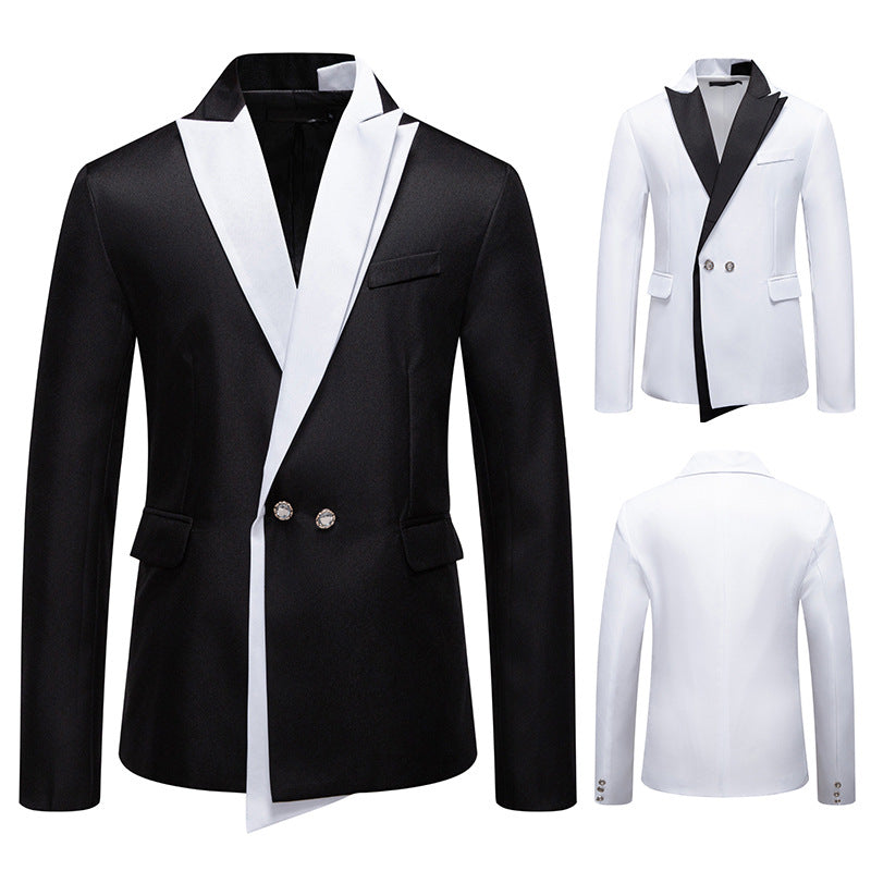 Men's Elegant Tuxedo Blazer with Contrasting Lapel Skorter