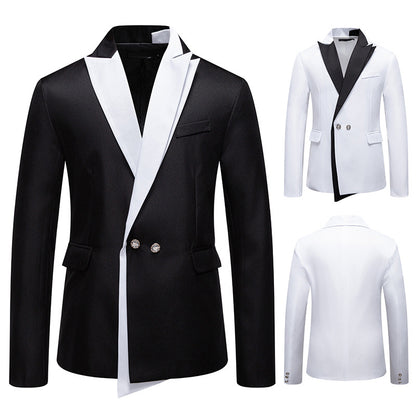 Men's Elegant Tuxedo Blazer with Contrasting Lapel Skorter