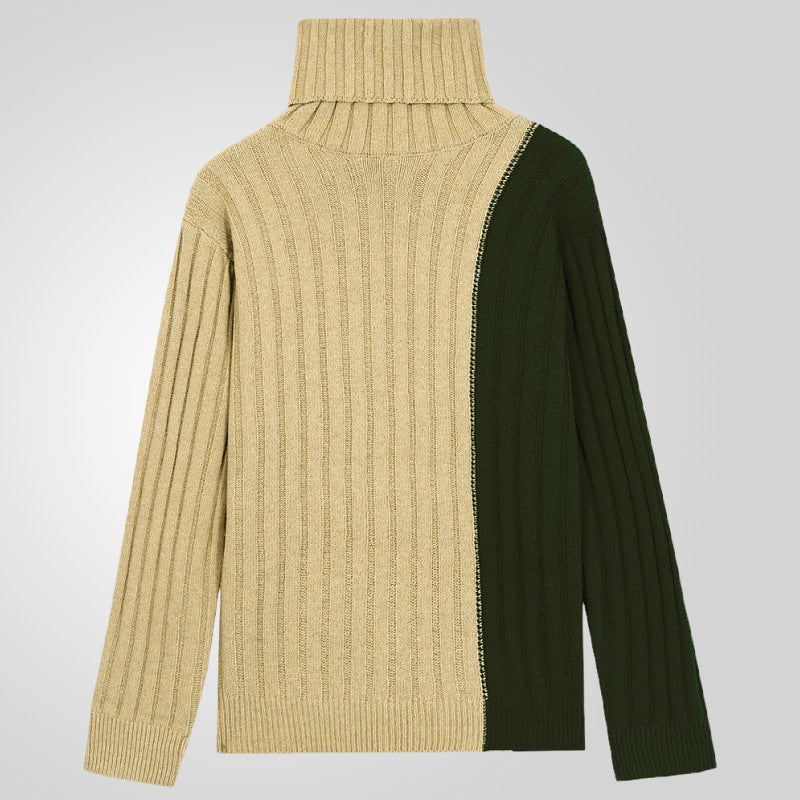Men's turtleneck sweater with textured rib design Skorter