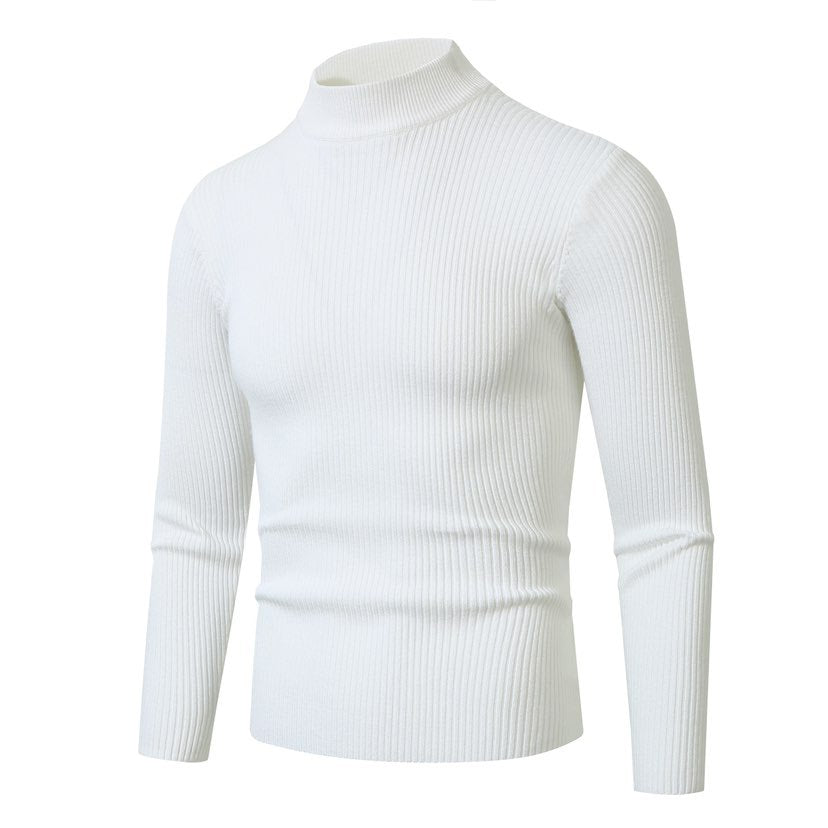 Men's turtleneck sweater made of high-quality ribbed structure Skorter