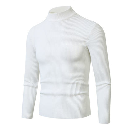 Men's turtleneck sweater made of high-quality ribbed structure Skorter