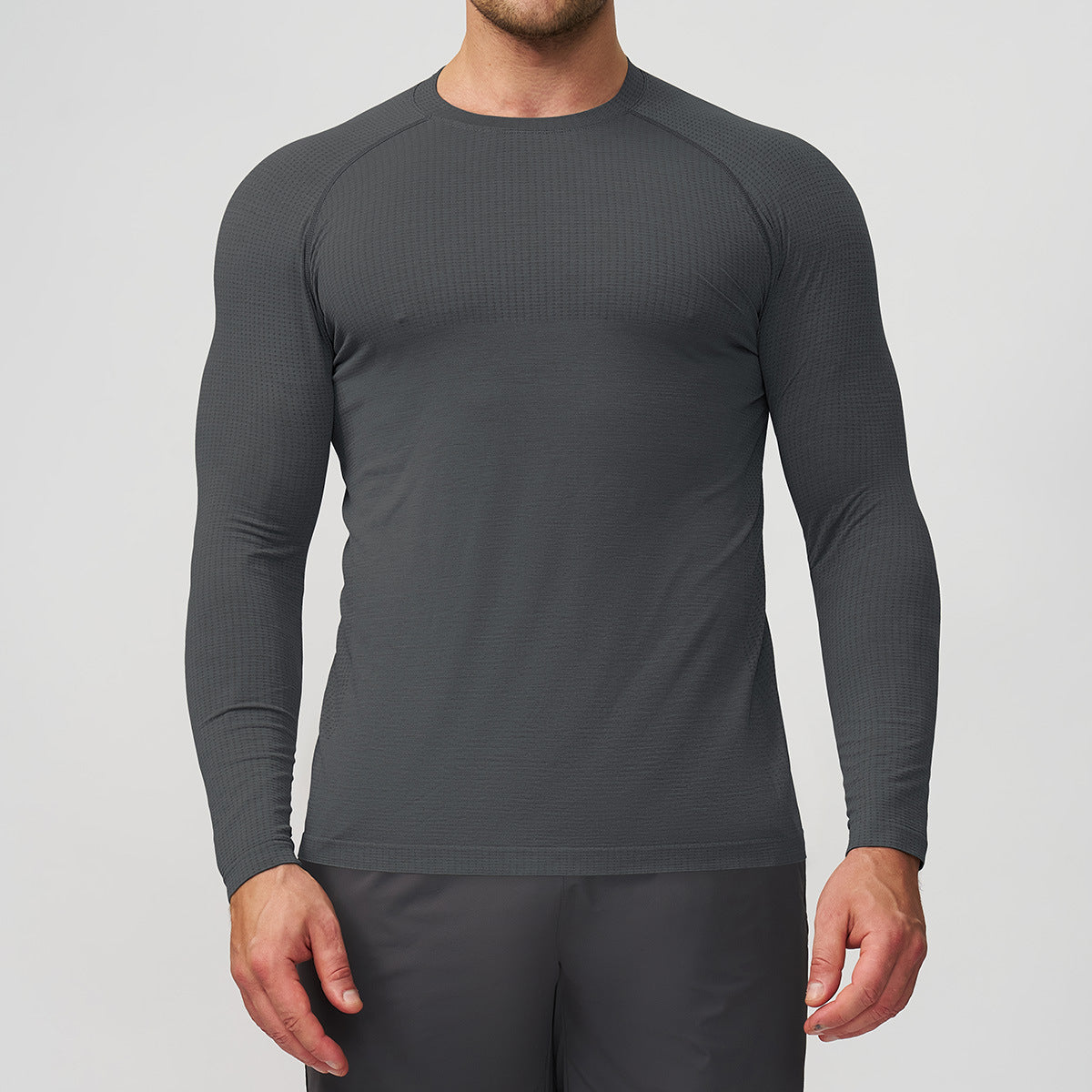 Men's Athletic Long-Sleeve Compression Shirt Skorter