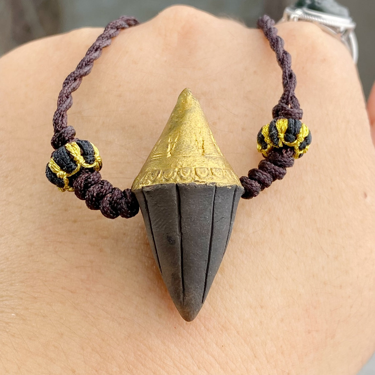 Skorter | The Tibetan handmade mud rubbing and Tibetan ornaments pendant necklace