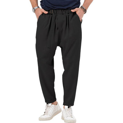 Men's stylish harem pants with elastic waistband and practical side pockets Skorter