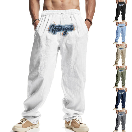 Men's trendy leisure pants with a casual cut and elastic waistband Skorter