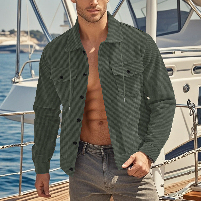 Men's transitional jacket with practical pockets and adjustable collar Skorter