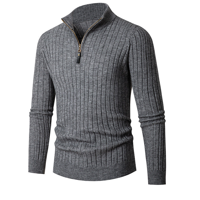 Men's stylish knitted sweater with high collar Skorter