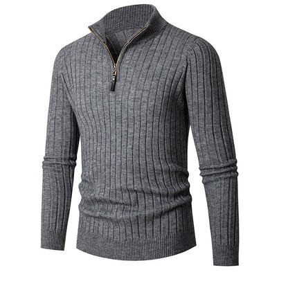 Men's stylish knitted sweater with high collar Skorter
