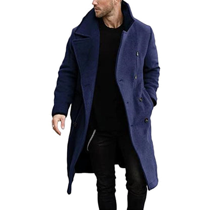 Men's trendy wool coat with textured surface and practical pockets Skorter