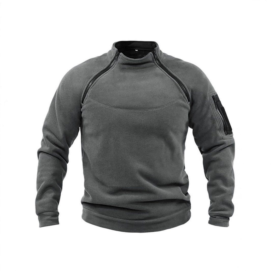 Men's thermal fleece pullover with high collar and practical pockets Skorter