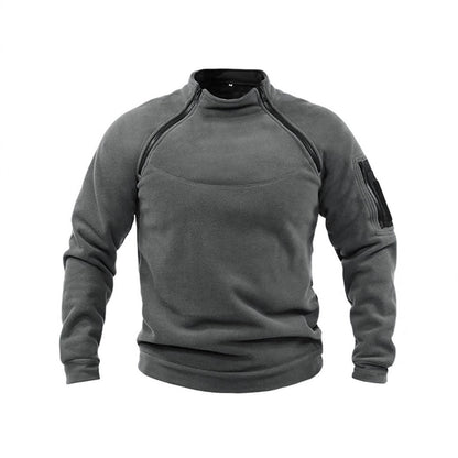 Men's thermal fleece pullover with high collar and practical pockets Skorter