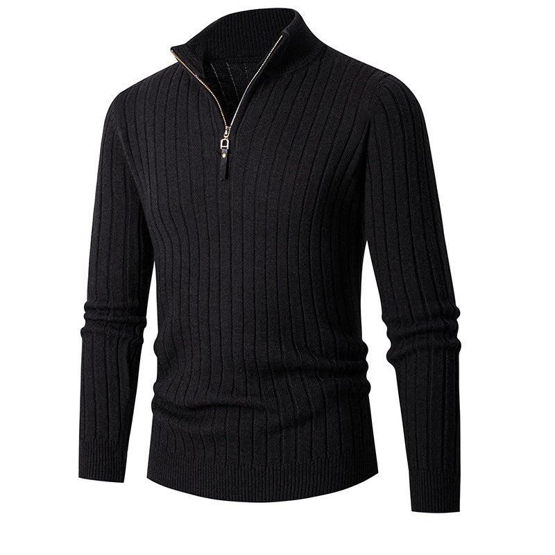 Men's stylish knitted sweater with high collar Skorter