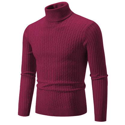 Men's turtleneck sweater with textured knit pattern Skorter