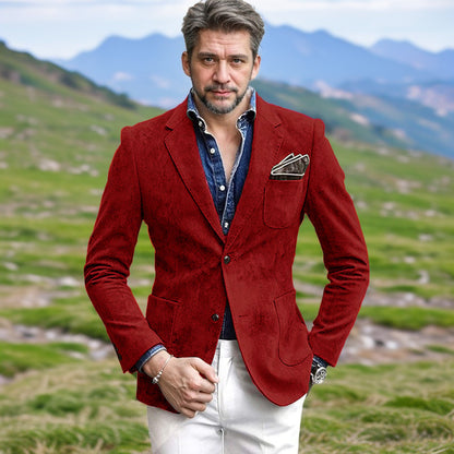 Men's velvet blazer with elegant tailoring Skorter