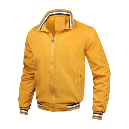 Men's sporty windbreaker with textured collar and breathable technology Skorter
