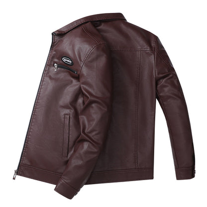 Men's Biker Jacket Made Of Faux Leather Skorter