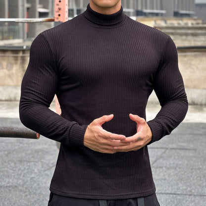 Men's elegant long-sleeve shirt with fashionable ribbed texture Skorter