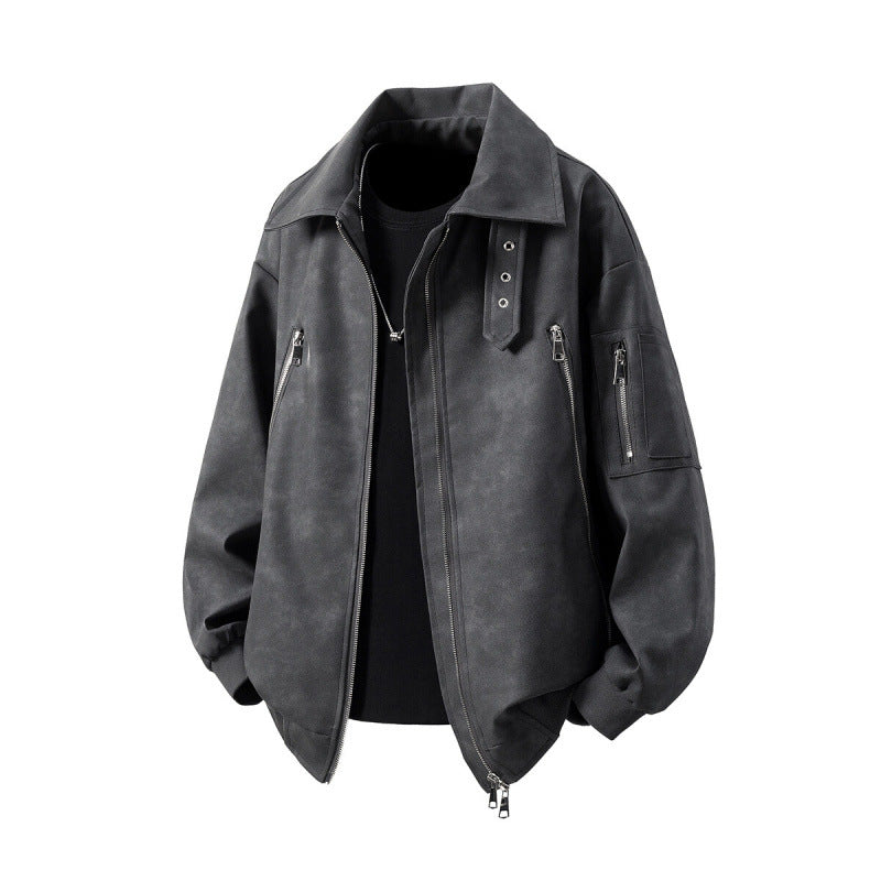 Men's transitional jacket with innovative design and multifunctional zippered pockets Skorter