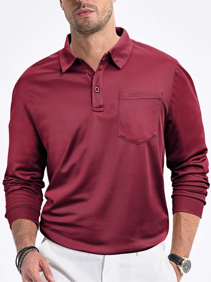 Men's polo shirt with modern structured design and practical chest pocket Skorter
