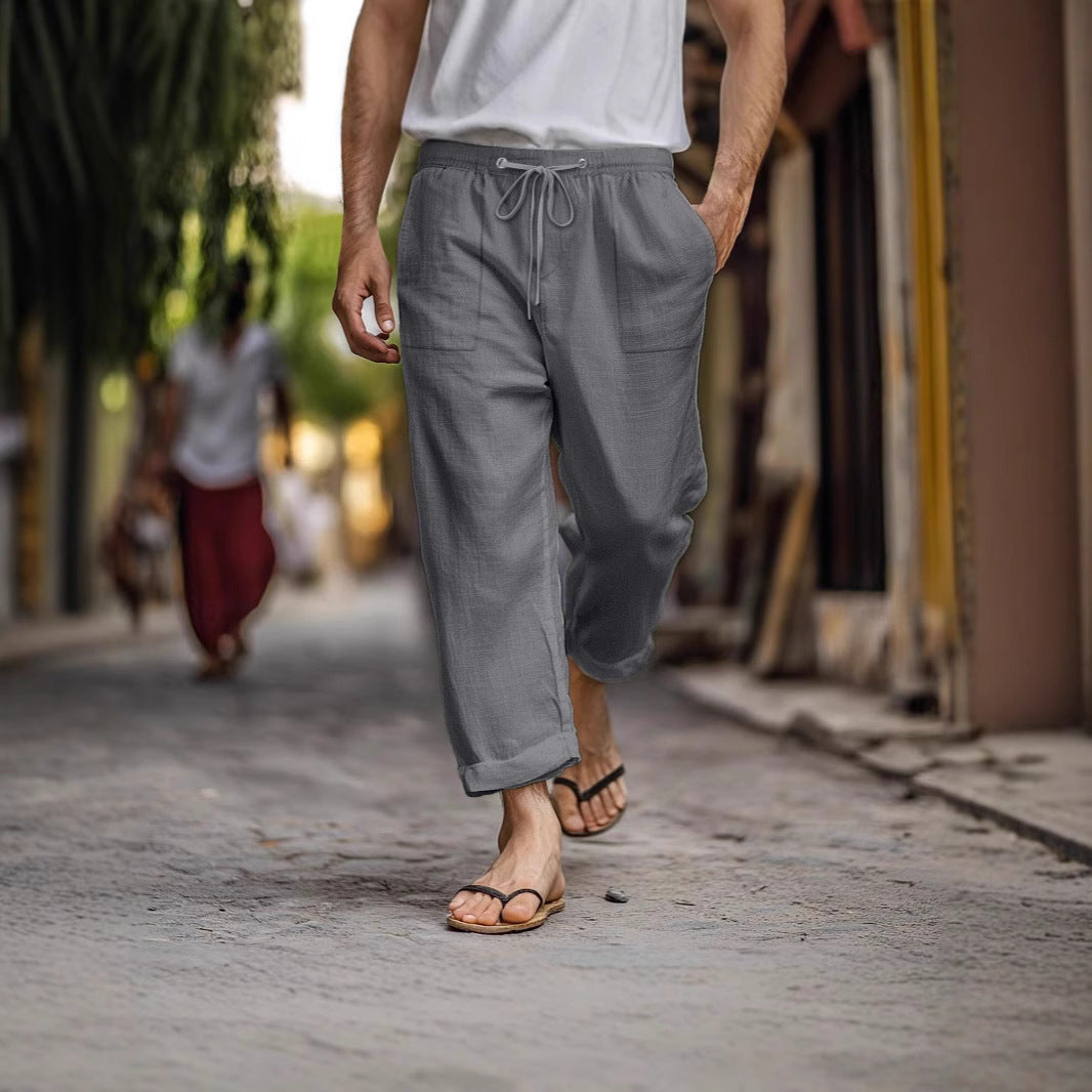 Men's airy linen pants Skorter