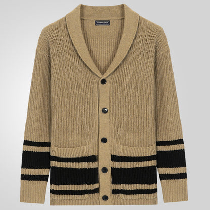 Men's cardigan with modern waffle pattern and practical pockets Skorter