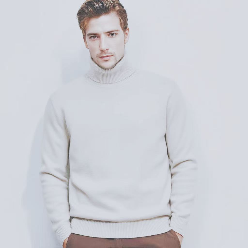 Men's turtleneck sweater made of fine knitting Skorter