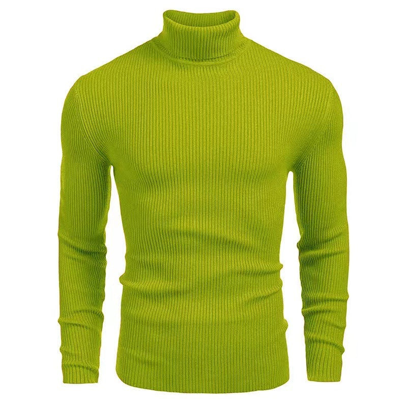 Men's Stand Collar Sweater made of Ribbed Knit Skorter