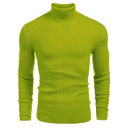 Men's Stand Collar Sweater made of Ribbed Knit Skorter